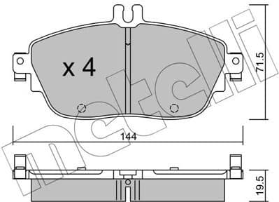 Brake Pad Set, disc brake 22-0965-0