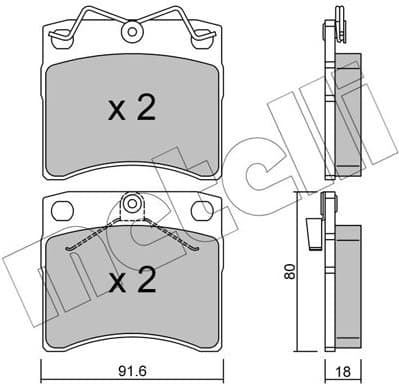Brake Pad Set, disc brake 22-0163-1