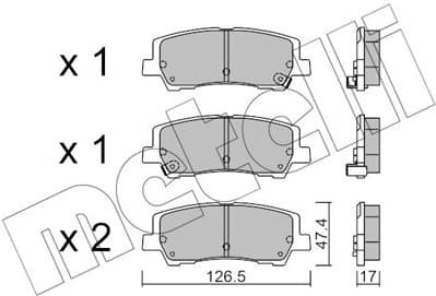 Brake Pad Set, disc brake 22-1184-0