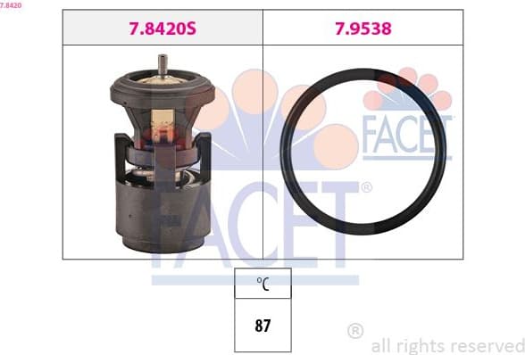 Thermostat, coolant Made in Italy - OE Equivalent 7.8420