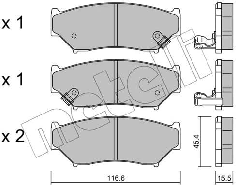 Brake Pad Set, disc brake 22-0136-0