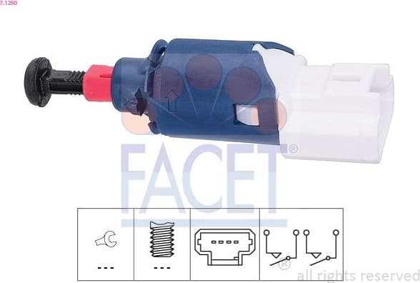 Switch, clutch control (cruise control) OE Equivalent 7.1290
