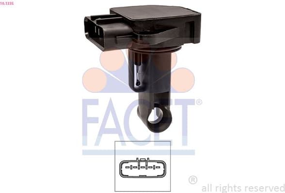 Mass Air Flow Sensor Made in Italy - OE Equivalent 10.1335