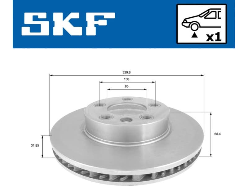 Brake Disc VKBD80344V1 - image 2