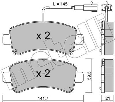 Brake Pad Set, disc brake 22-1033-0