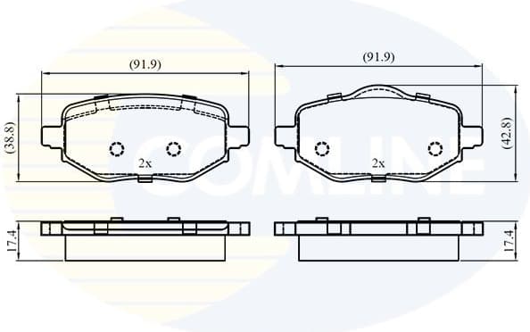 Brake pads rear CBP03529