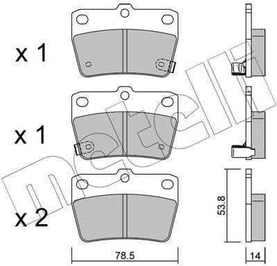Brake Pad Set, disc brake 22-0431-0