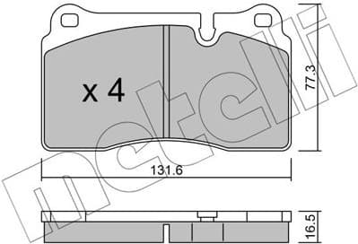 Brake Pad Set, disc brake 22-0695-0