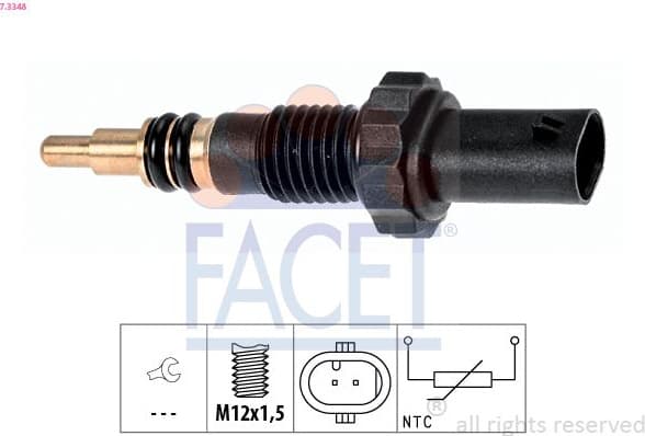 Sensor, coolant temperature Made in Italy - OE Equivalent 7.3348