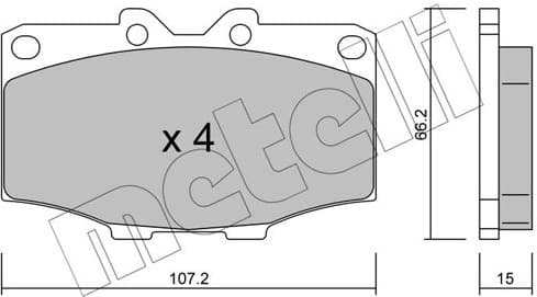 Brake Pad Set, disc brake 22-0109-0