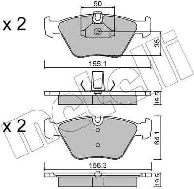Brake Pad Set, disc brake 22-0207-0
