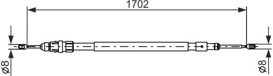 Cable Pull, parking brake 1 987 477 239 - image 2