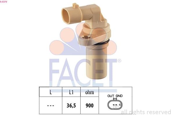 Sensor, crankshaft pulse Made in Italy - OE Equivalent 9.0379