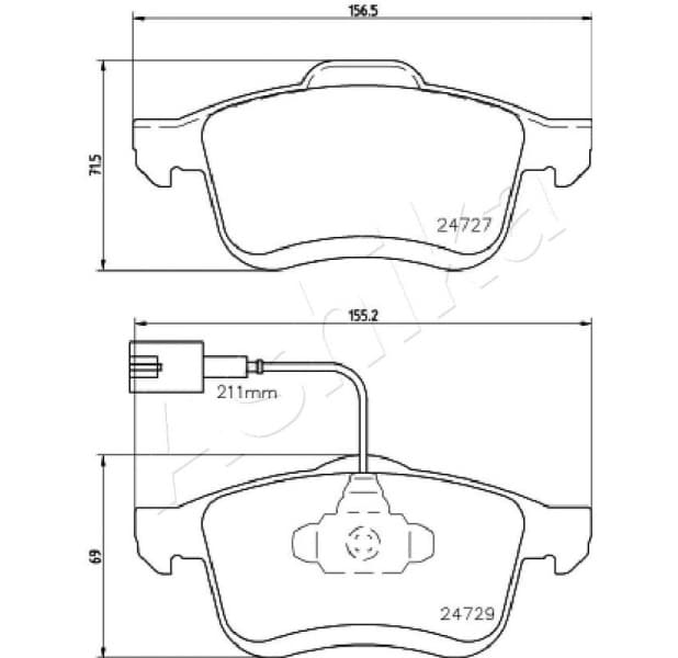Brake Pad Set, disc brake 50-00-0221