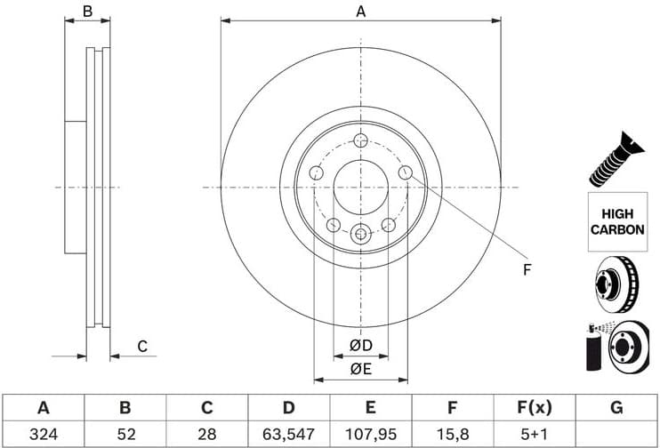 Brake Disc 0 986 479 J41