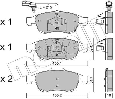 Brake Pad Set, disc brake 22-0817-3