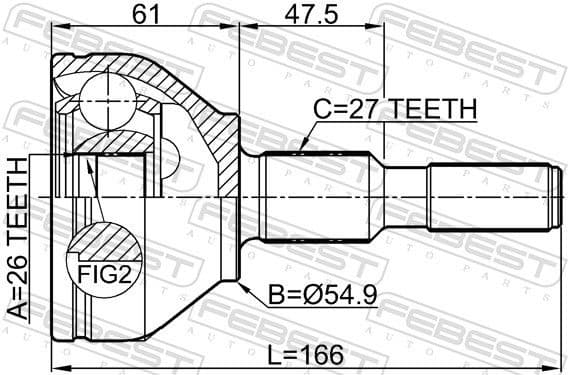 Joint Kit, drive shaft 2110-CNGAT - image 2
