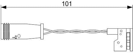 Warning Contact, brake pad wear 1 987 473 578 - image 2