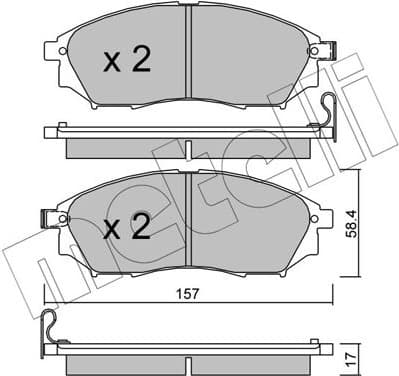 Brake Pad Set, disc brake 22-0819-0