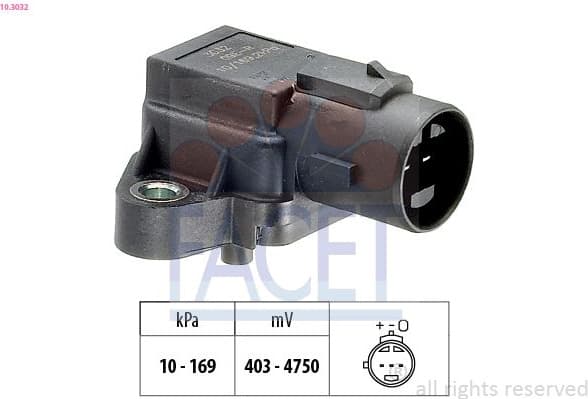 Air Pressure Sensor, altitude adaption Made in Italy - OE Equivalent 10.3032
