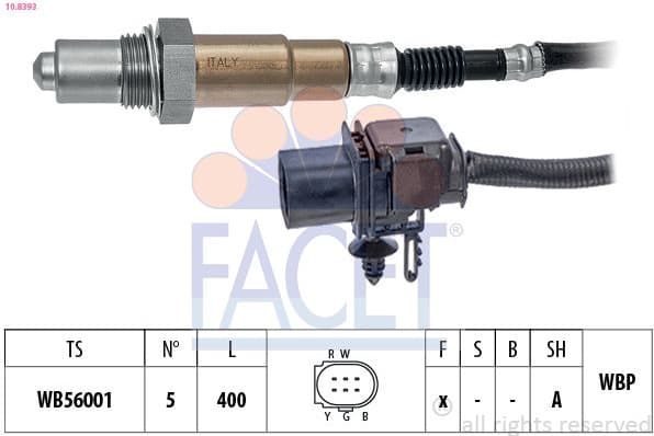 Oxygen Sensor Made in Italy - OE Equivalent 10.8393