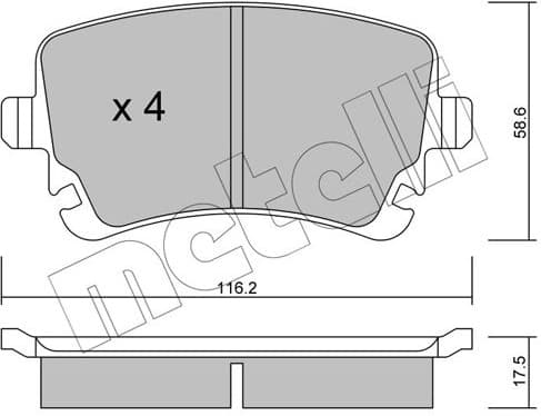 Brake Pad Set, disc brake 22-0554-2