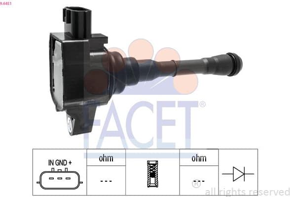Ignition Coil OE Equivalent 9.6451