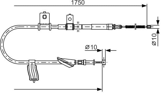 Cable Pull, parking brake 1 987 482 352 - image 2