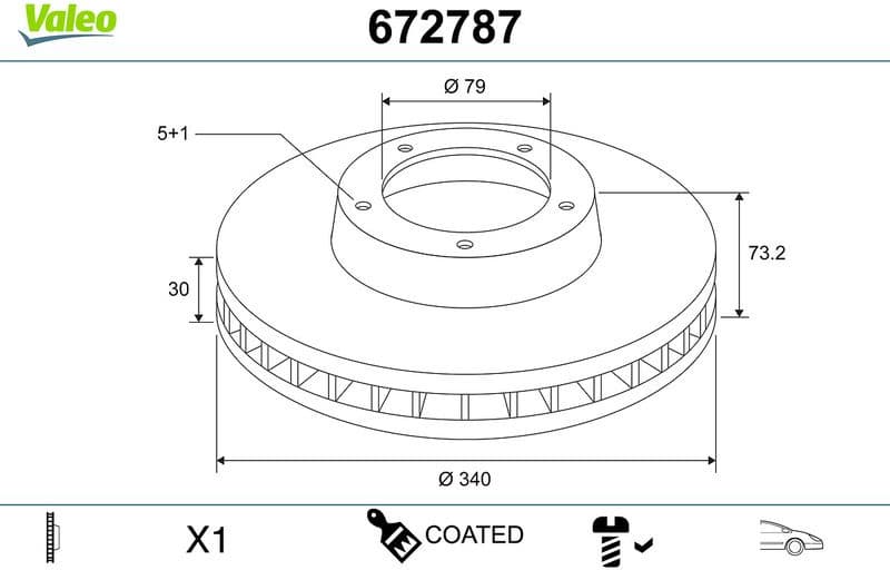 Brake Disc COATED 672787