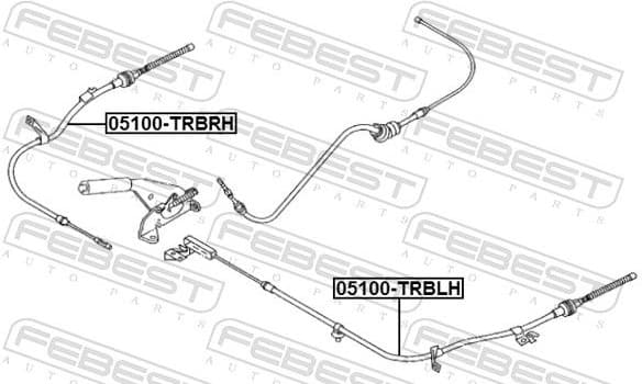 Cable Pull, parking brake 05100-TRBLH - image 2