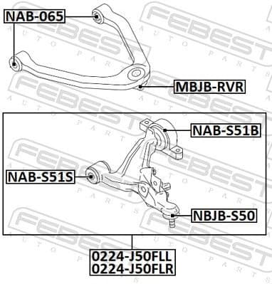 Control/Trailing Arm, wheel suspension 0224-J50FLL - image 2