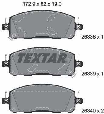 Brake Pad Set, disc brake Q+ 2683801