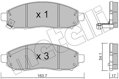 Brake Pad Set, disc brake 22-0743-0