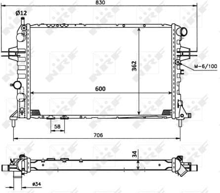 Radiator, engine cooling 53898A - image 4