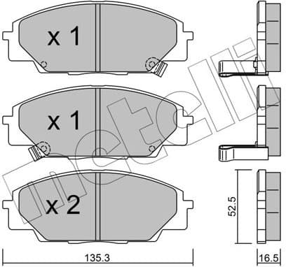 Brake Pad Set, disc brake 22-0435-0