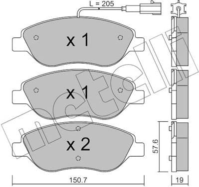 Brake Pad Set, disc brake 22-0577-0