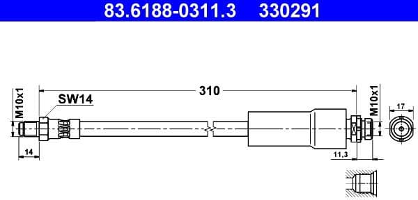Brake Hose 83.6188-0311.3