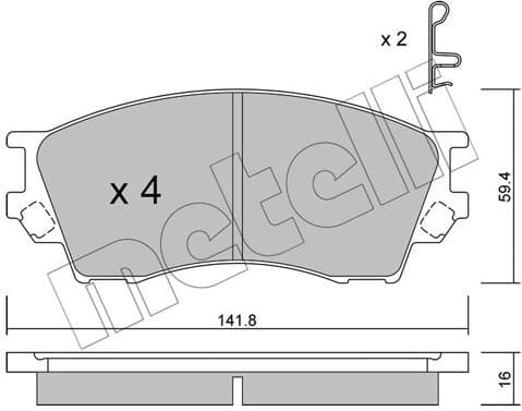 Brake Pad Set, disc brake 22-0473-0