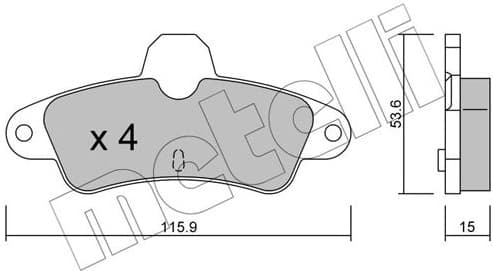 Brake Pad Set, disc brake 22-0143-0