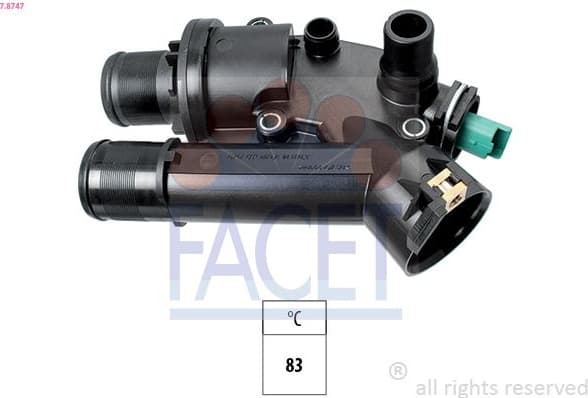 Thermostat, coolant Made in Italy - OE Equivalent 7.8747