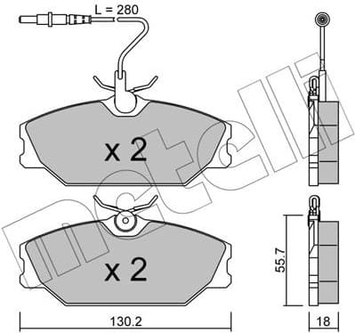 Brake Pad Set, disc brake 22-0142-0