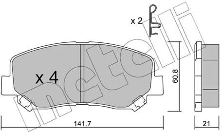 Brake Pad Set, disc brake 22-0969-1