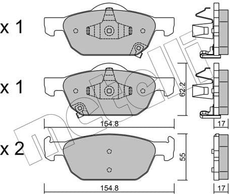 Brake Pad Set, disc brake 22-0866-0