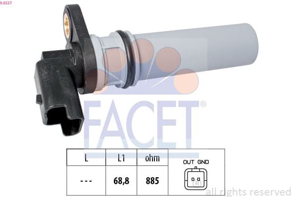 RPM Sensor, automatic transmission Made in Italy - OE Equivalent 9.0537