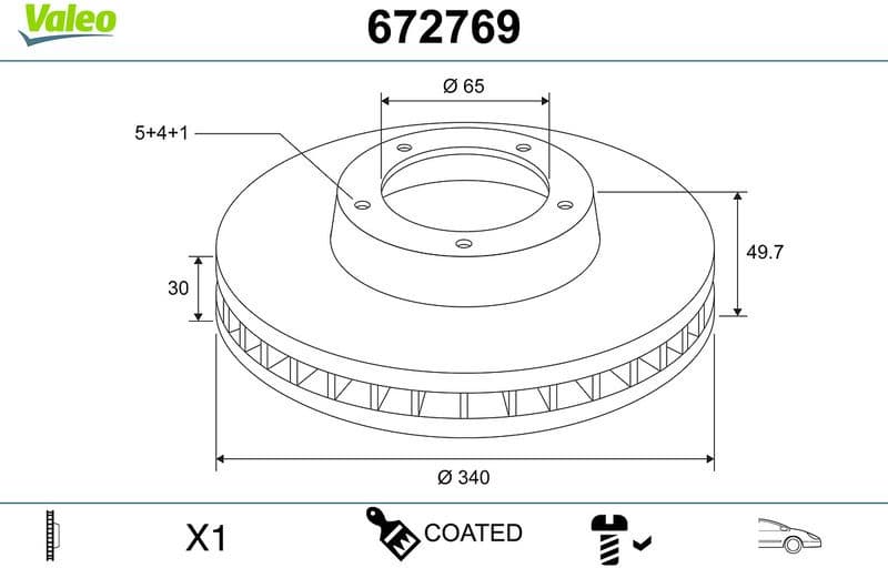 Brake Disc COATED 672769