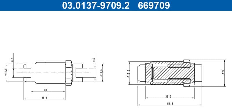 Accessory Kit, parking brake shoes adjusting nut 03.0137-9709.2