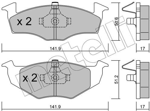 Brake Pad Set, disc brake 22-0206-0