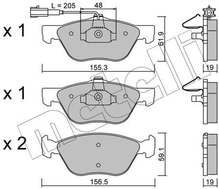 Brake Pad Set, disc brake 22-0083-2