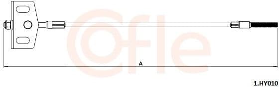 Cable Pull, parking brake 92.1.HY010