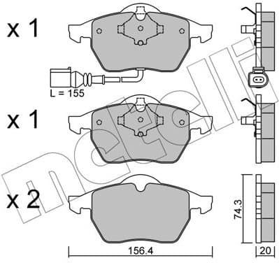 Brake Pad Set, disc brake 22-0181-4